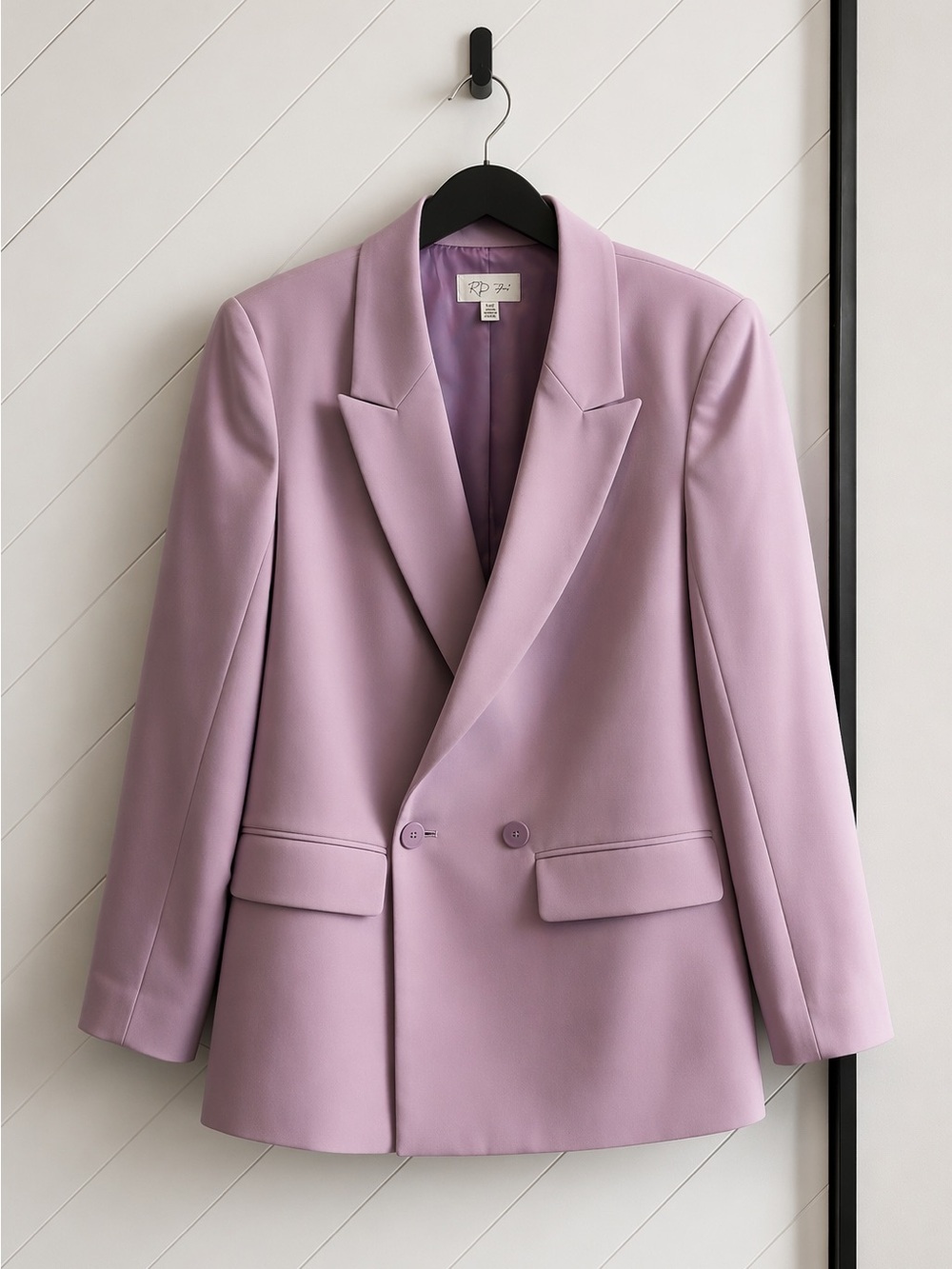 Women’s Oversized Lilac Double-Breasted Blazer size XS
